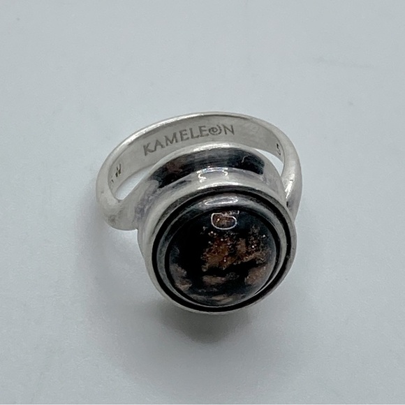 KAMELEON 925 Twist Ring w Jewel Pop Sz 5 - Picture 2 of 6